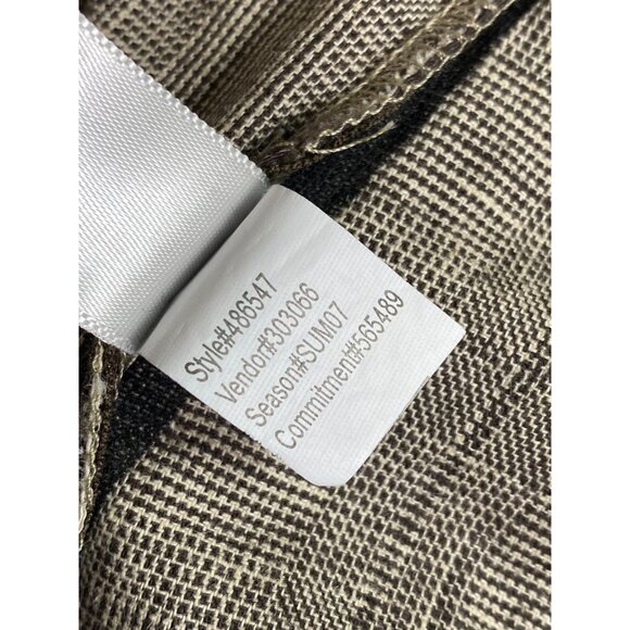 Banana Republic Linen Blend Plaid Bermuda Shorts Size 8 Brown Capsule Classic - Picture 9 of 16